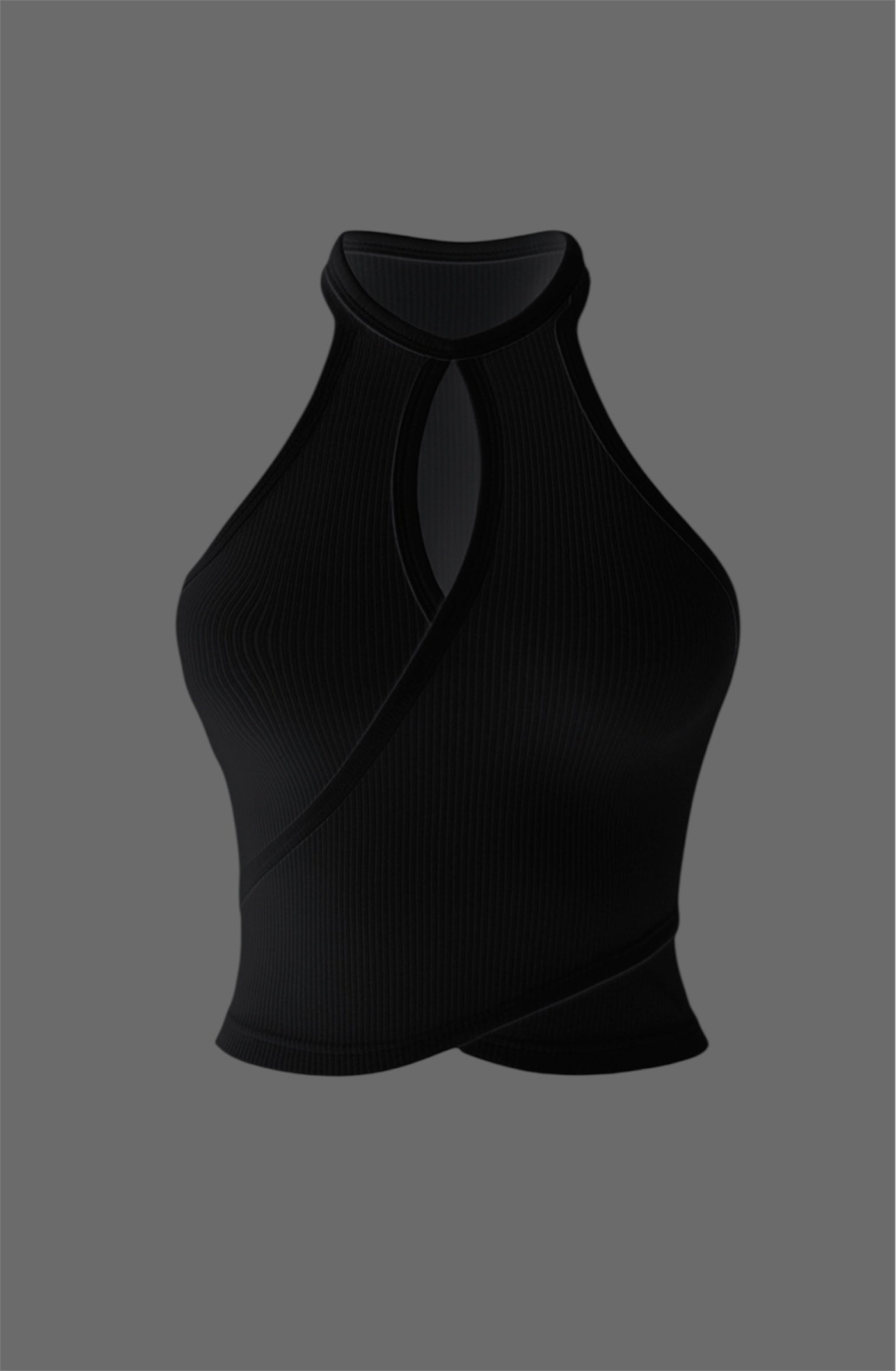 Black Önü Dekolteli Baby Tee