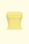 Yellow Straplez Crop