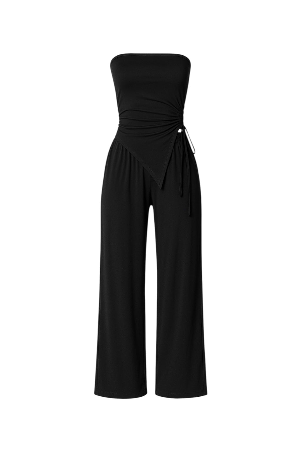 Black Straplez Üstlü Pantolon Takım