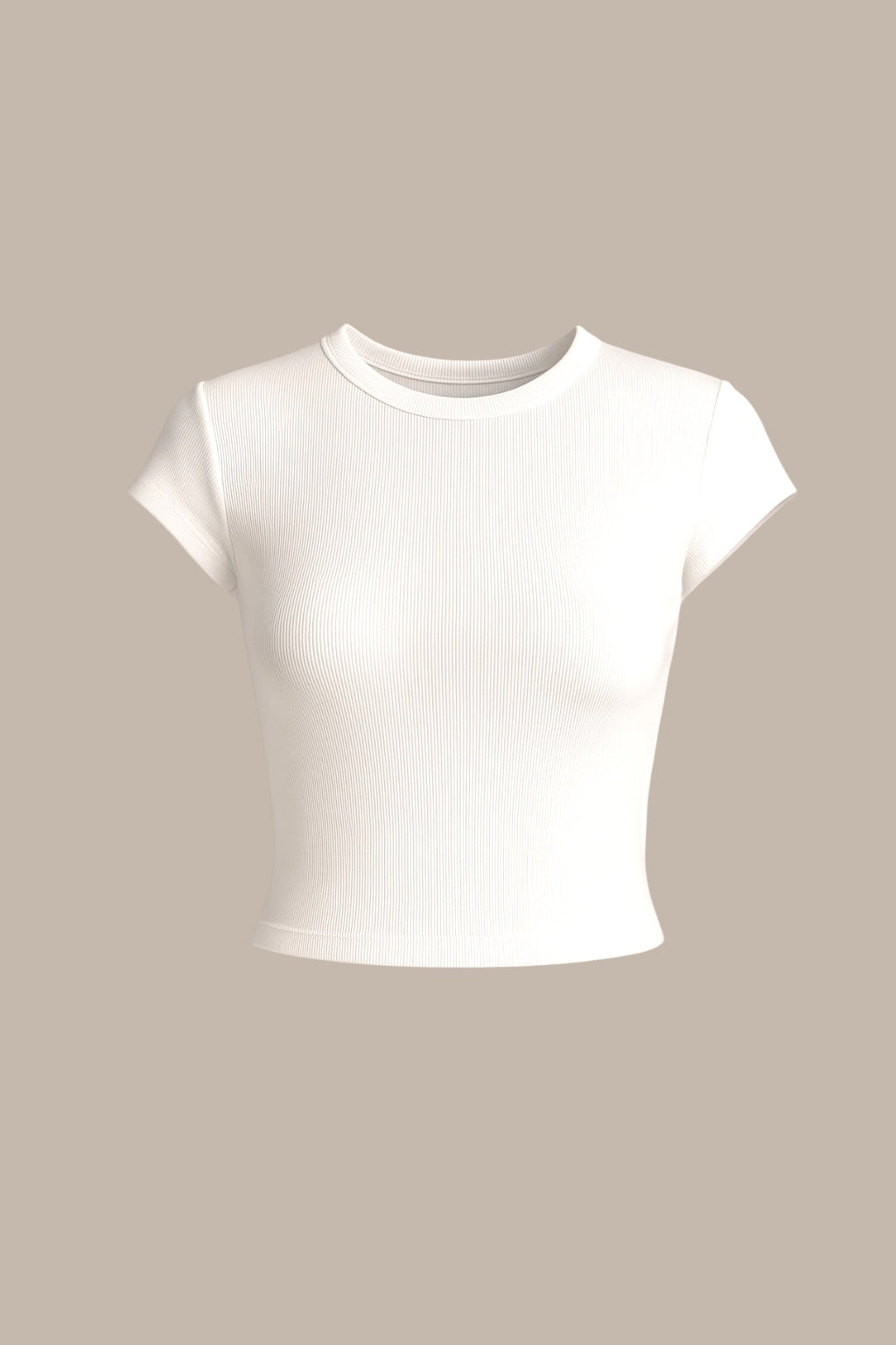 White Kısa Kollu Baby Tee