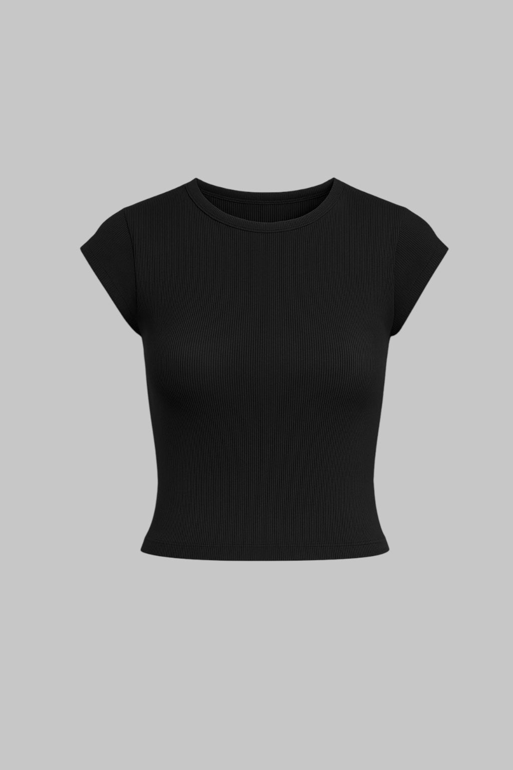 Black Kısa Kollu Baby Tee