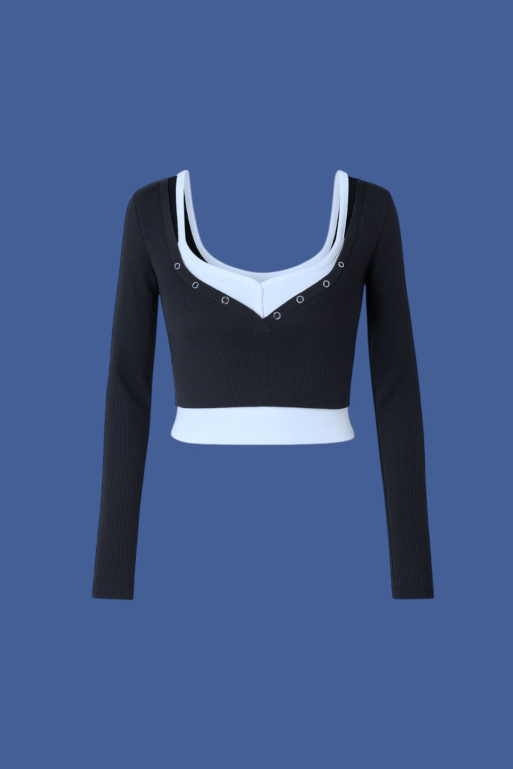 Black İkili Birleşik Çıtçıtlı Crop
