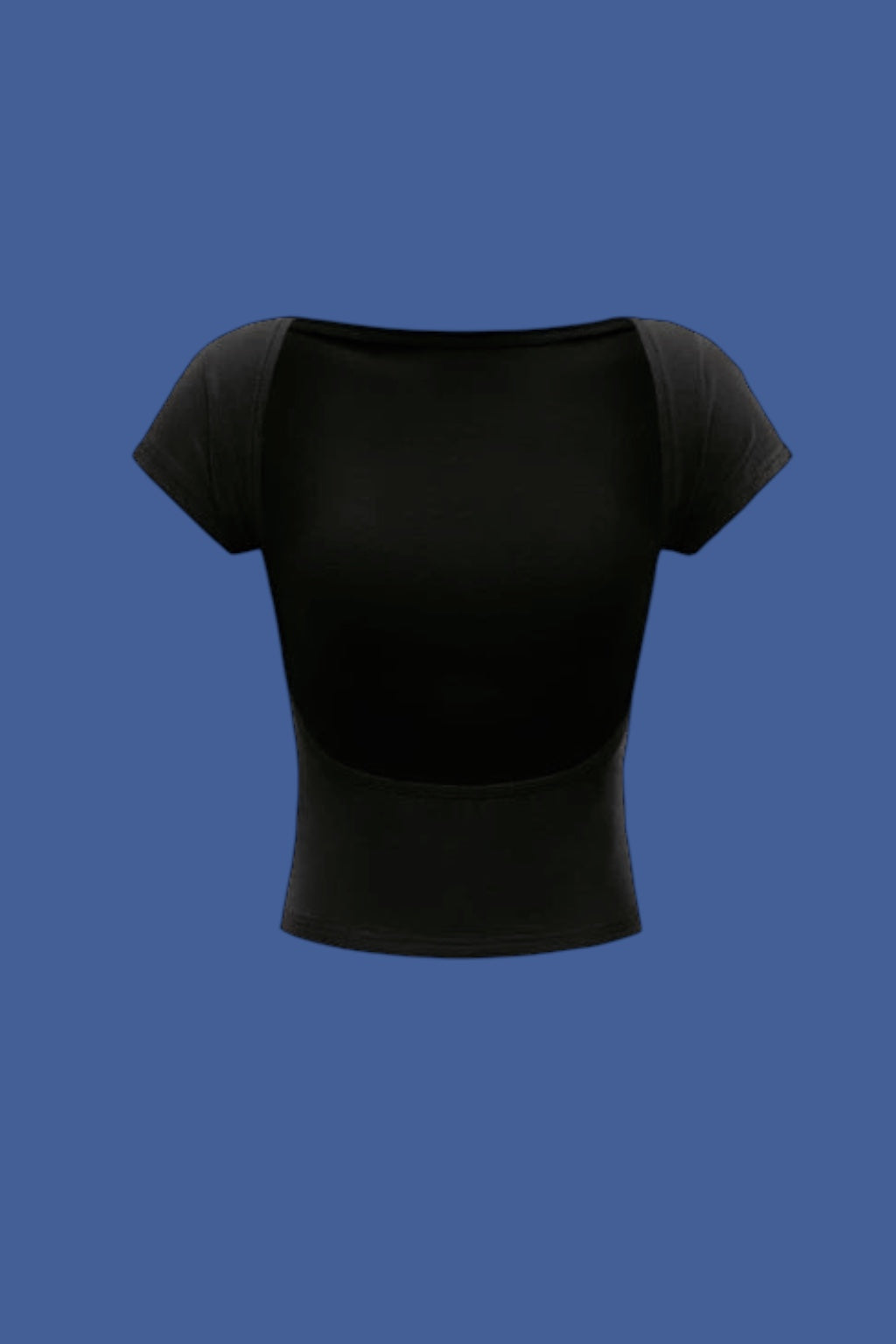 Sırtı Açık Black Crop