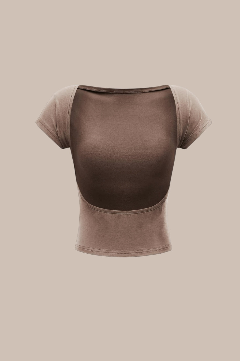 Sırtı Açık Krem   Crop