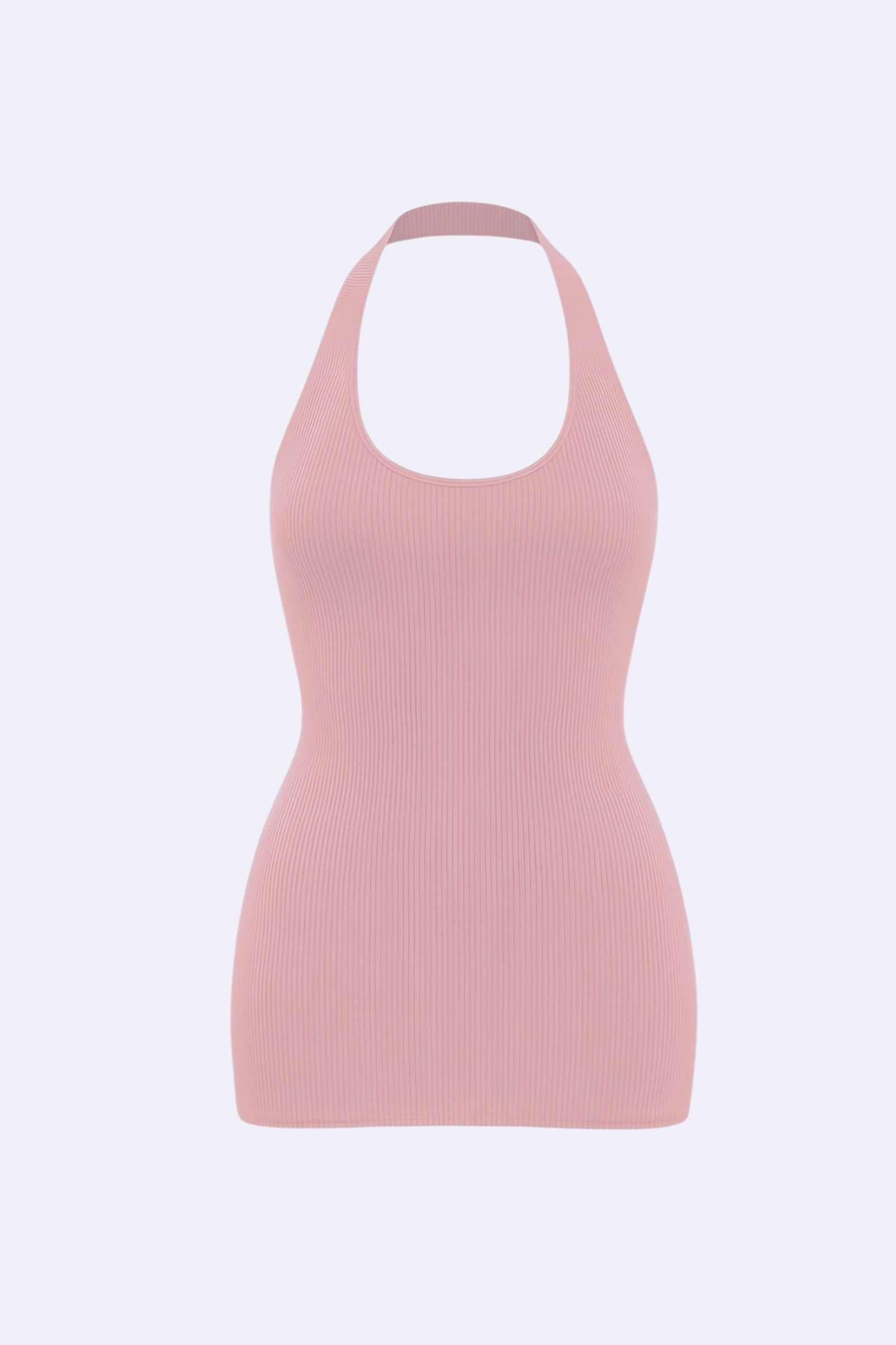 Pink Boyundan Bağlamalı Elbise