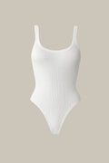 White Kolsuz Fitilli Zıbınlı Body