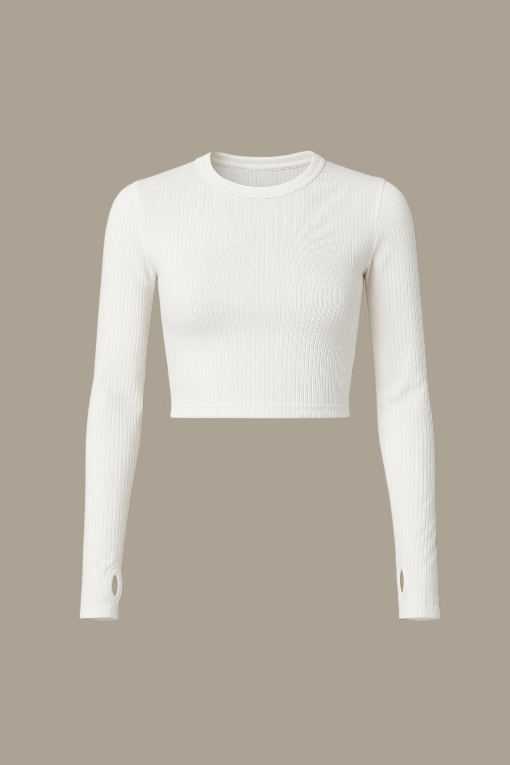 White Parmak Geçirmeli Crop