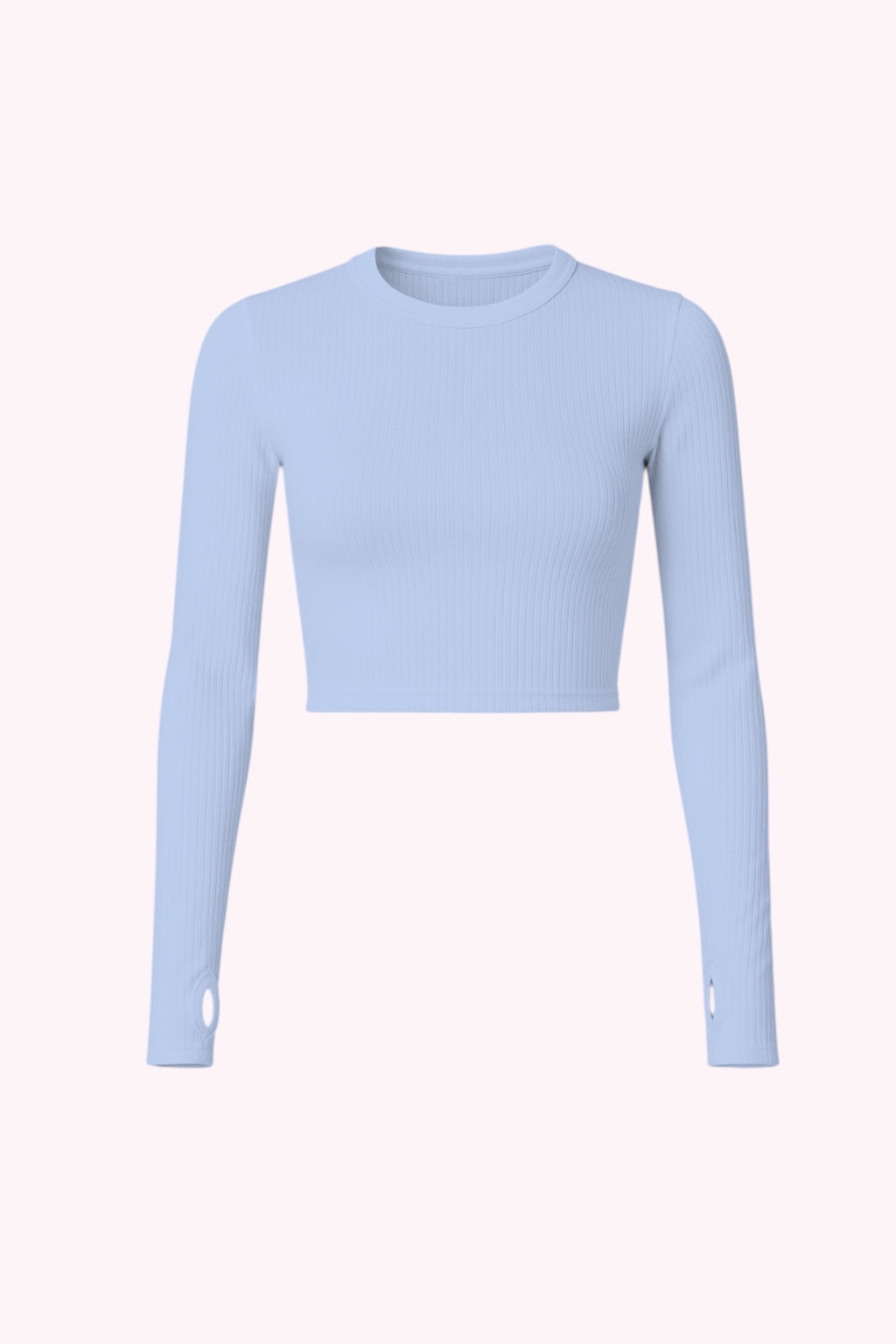 Bebek Mavisi Parmak Geçirmeli Crop