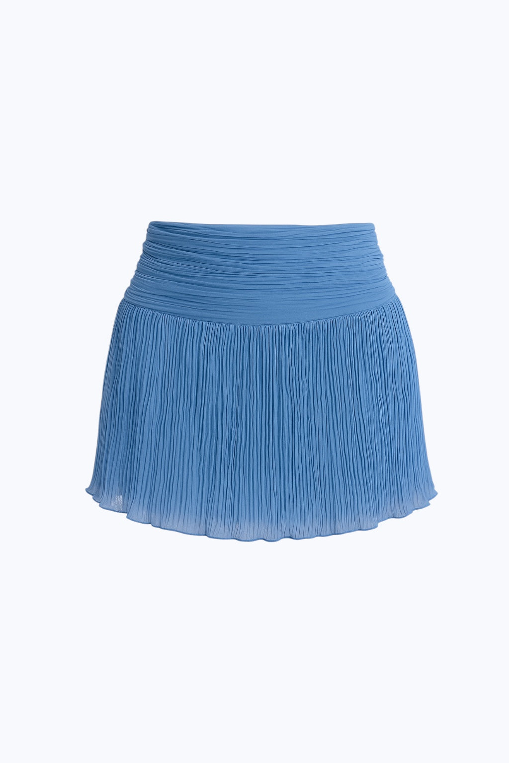 Blue Pileli Şort Etek