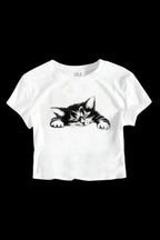 Uyuyan Kedi Baby Tee