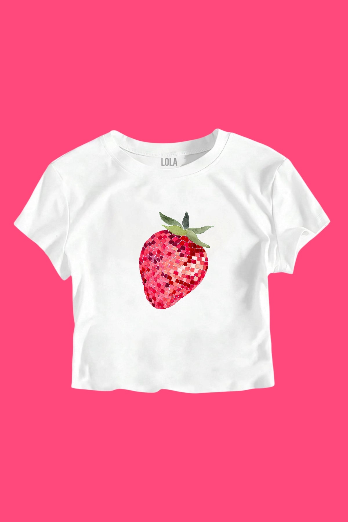 Mosaic Strawberry Baby Tee