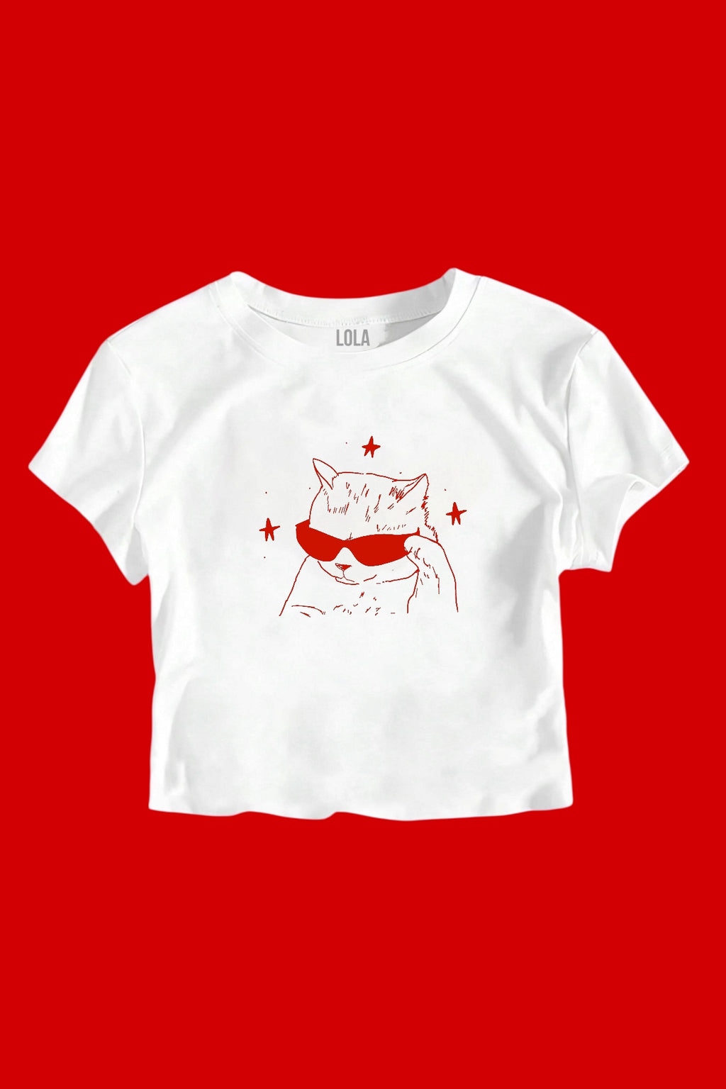 Red Cat Baby Tee