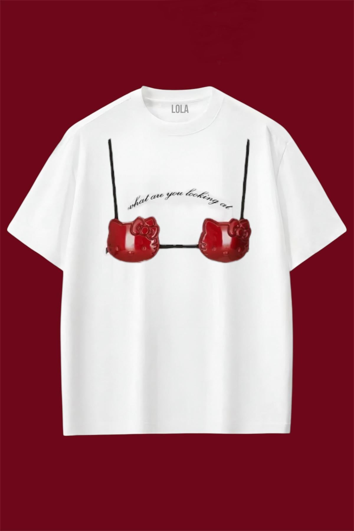 Kitty Bra Oversize T-shirt