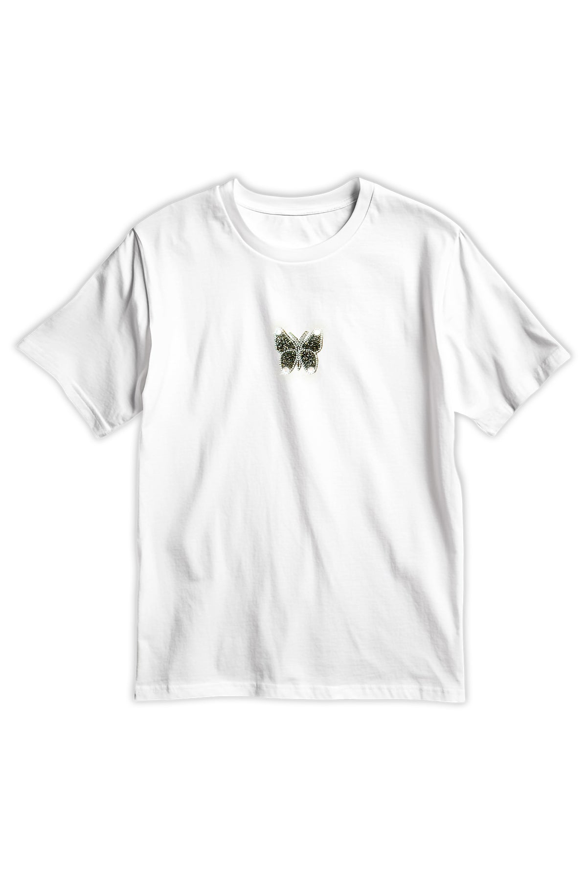 White Taşlı Butterfly T-shirt