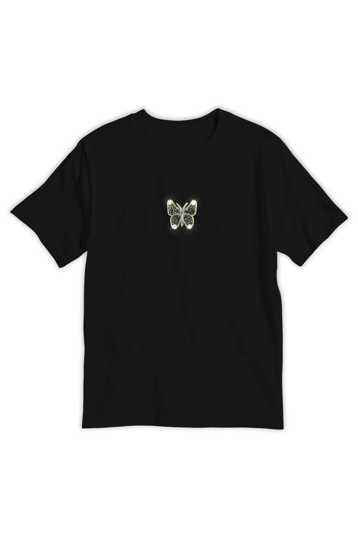 Black Taşlı Butterfly T-shirt