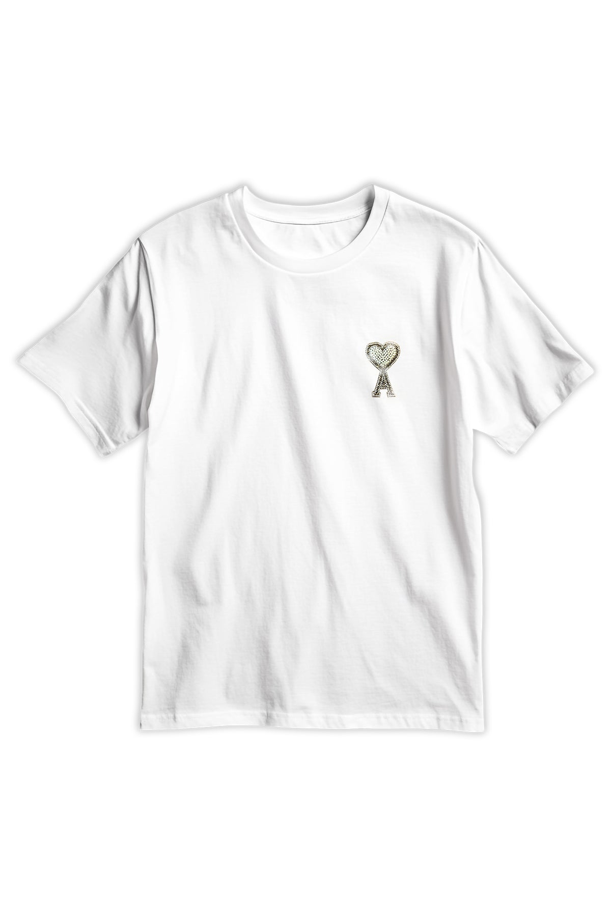 White Taşlı Mini Heart T-shirt
