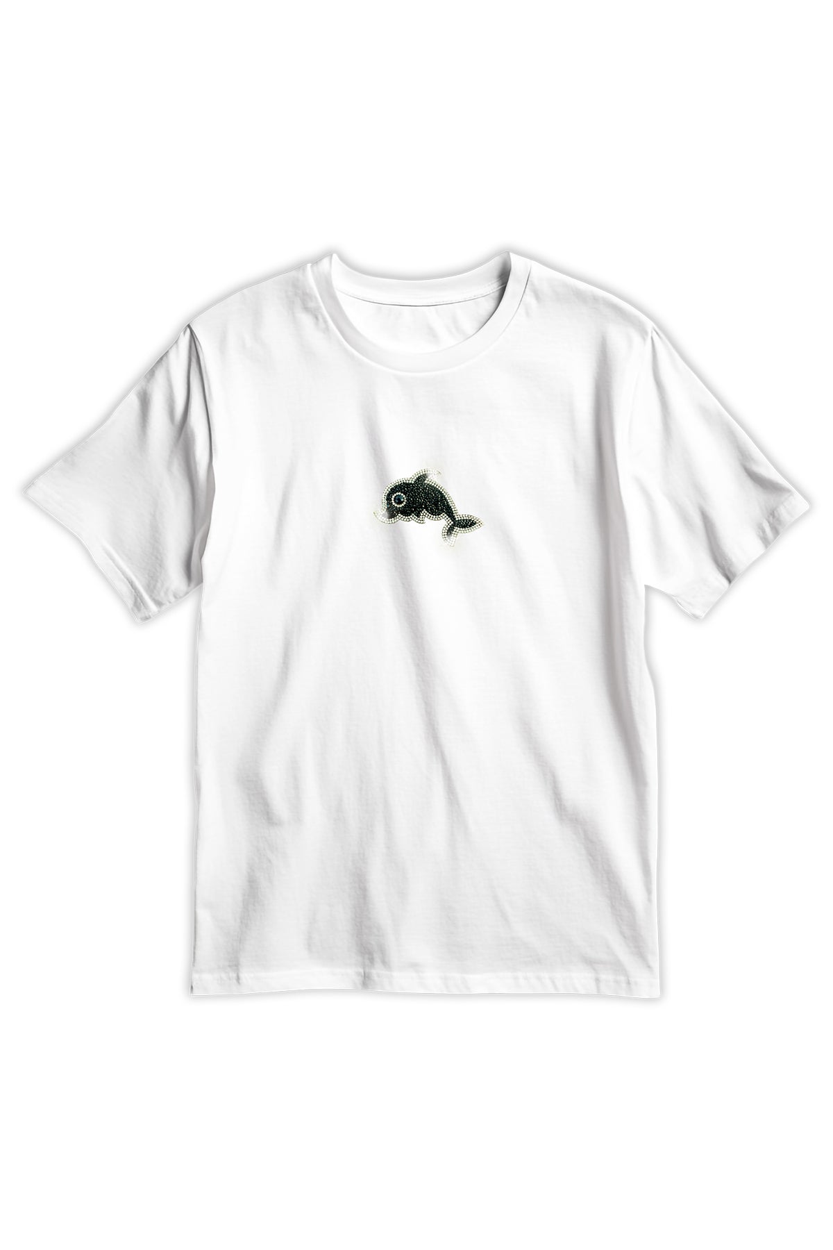 White Taşlı Whale T-shirt