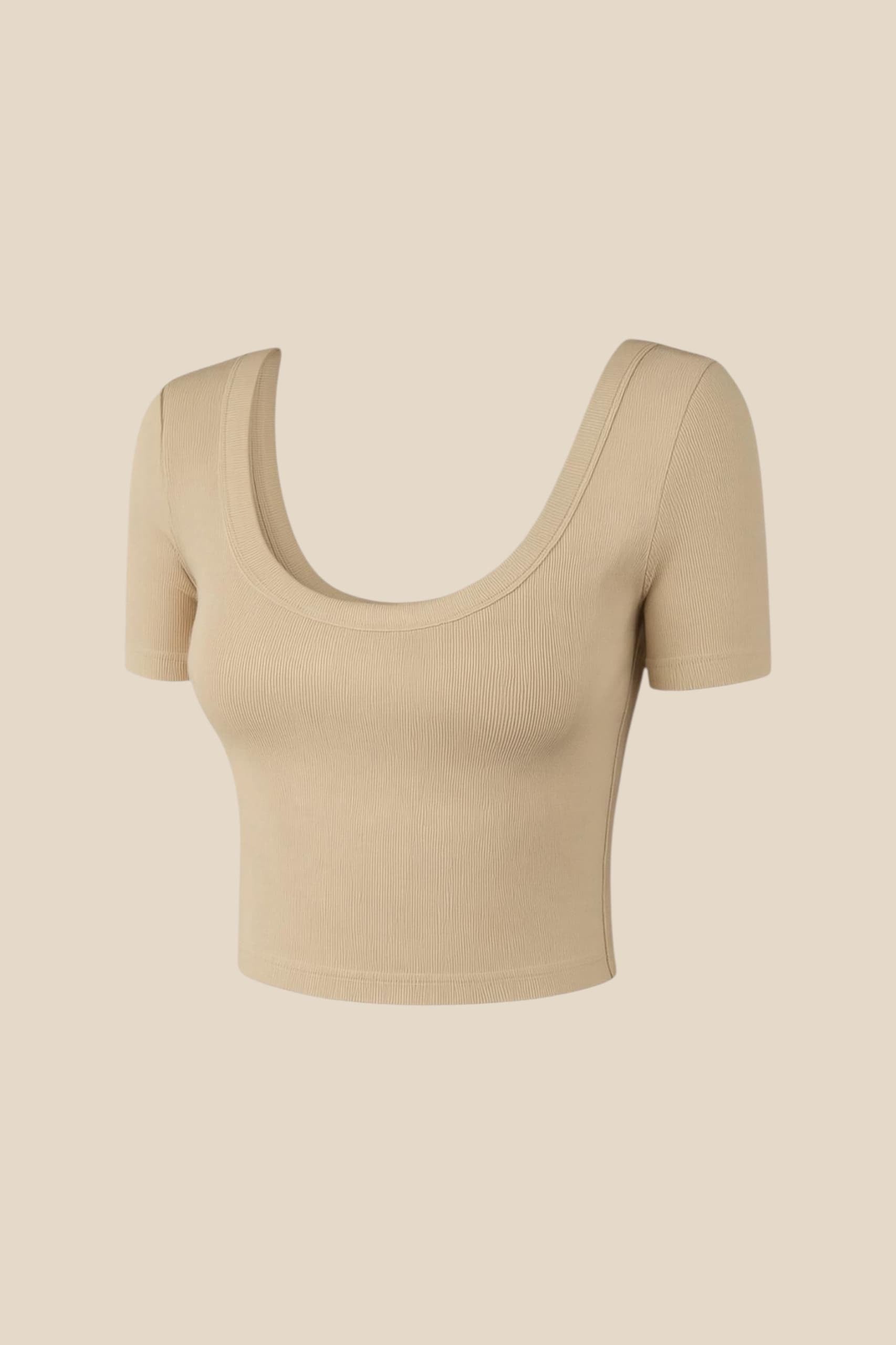Beige Fitilli Baby Tee