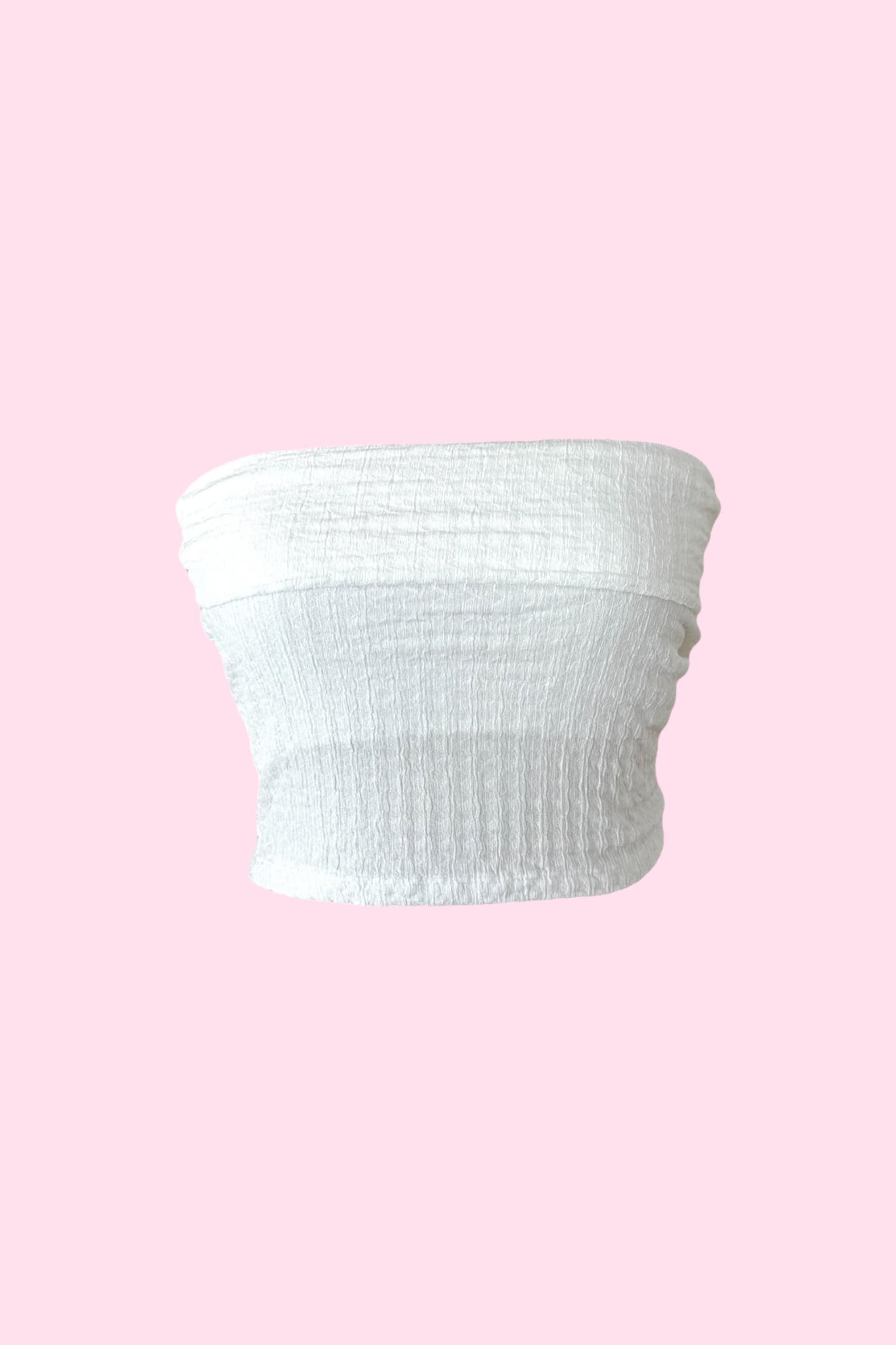 White Straplez Baby Tee