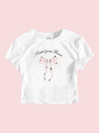 Pembe Kurdele Baby Tee