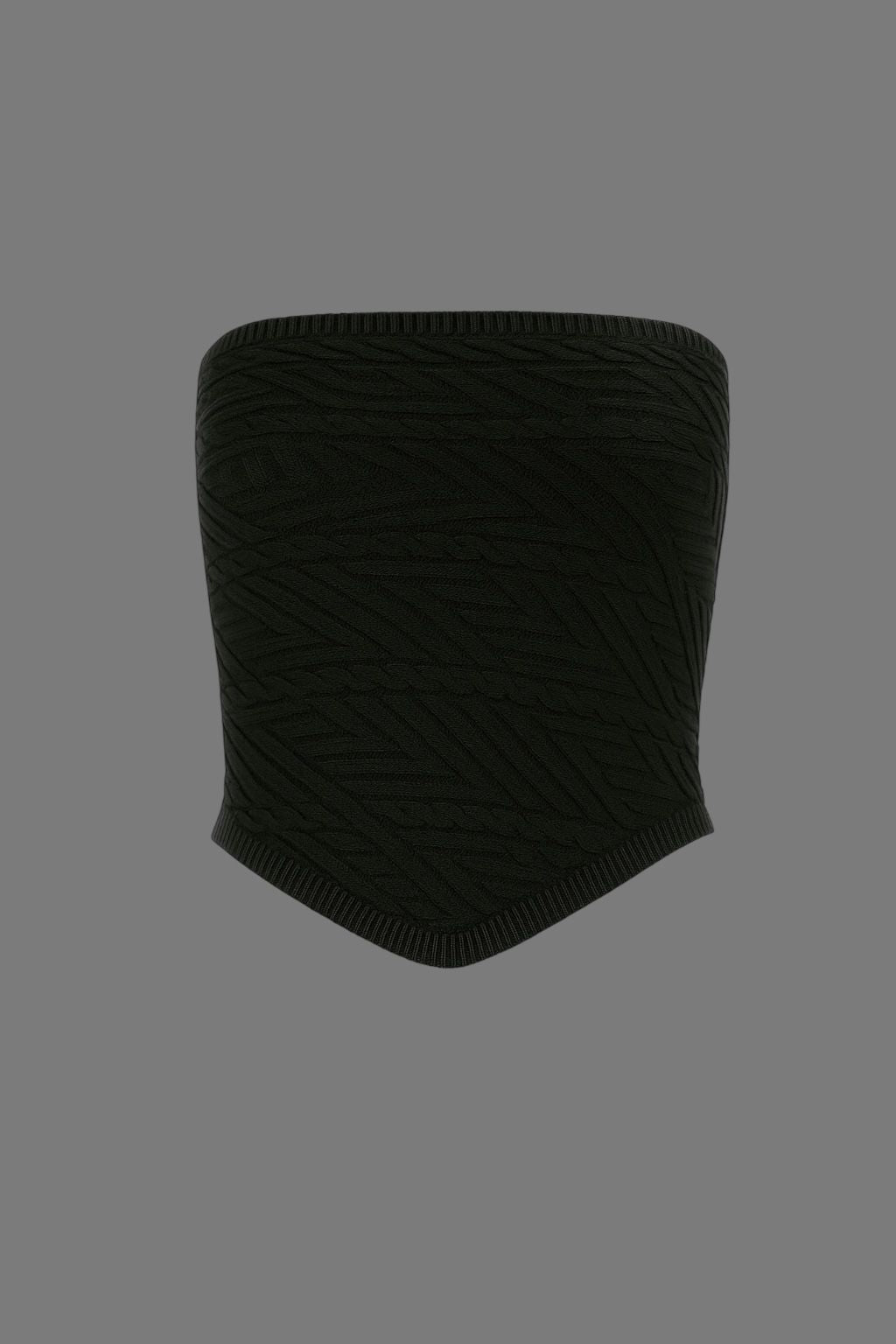 Black Örgü Üçgen Crop