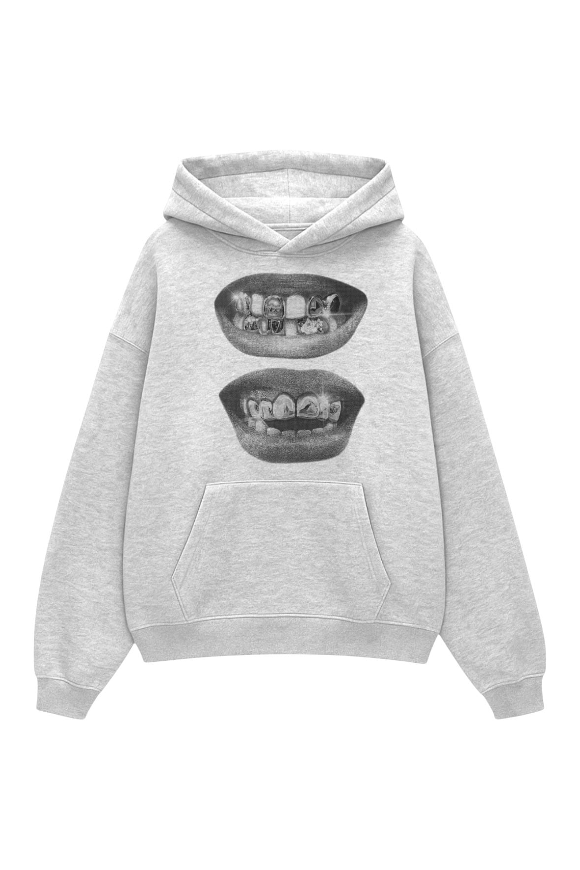 Grey Two Lips  Sweatshirt