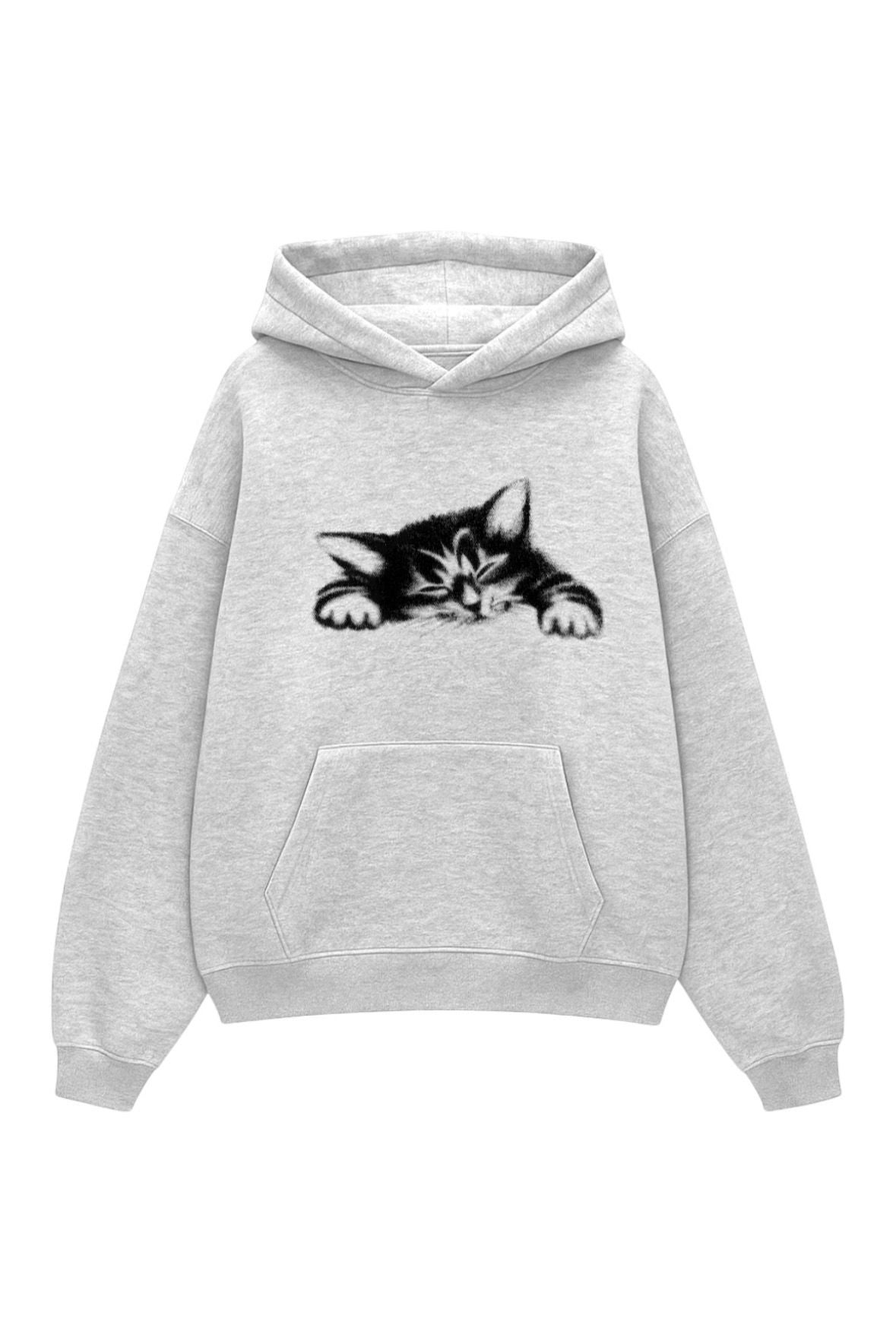 Grey Sleeping Cat Sweatshirt