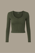 Green V Yaka Uzun Kol Bluz