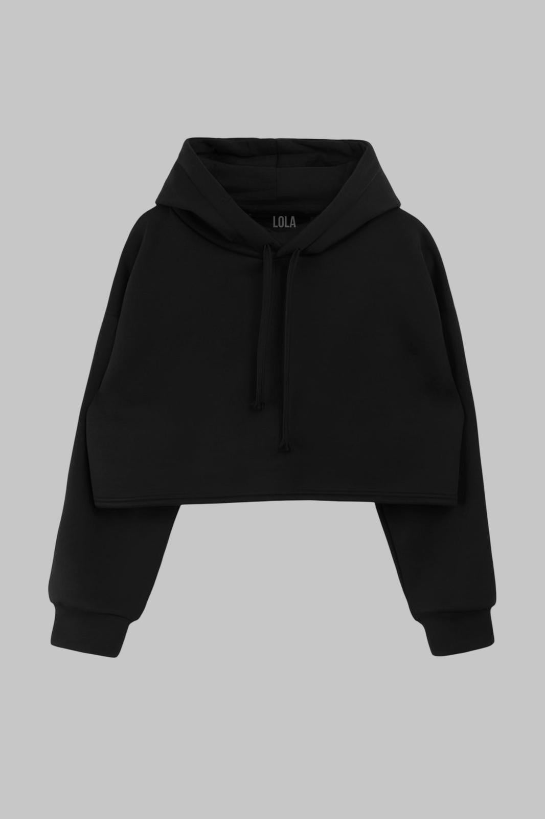 Black Crop Sweatshirt