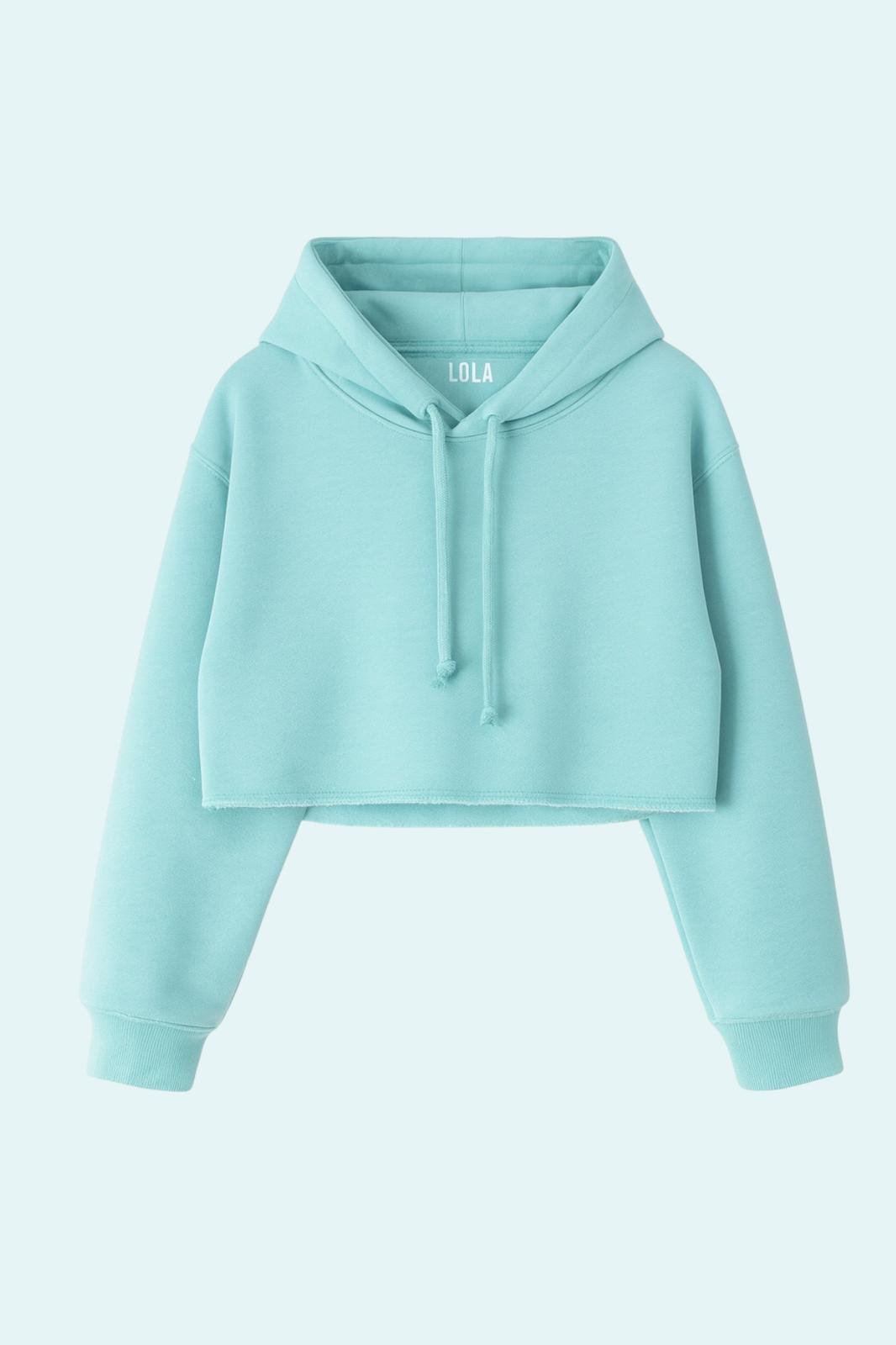 Blue Crop Sweatshirt