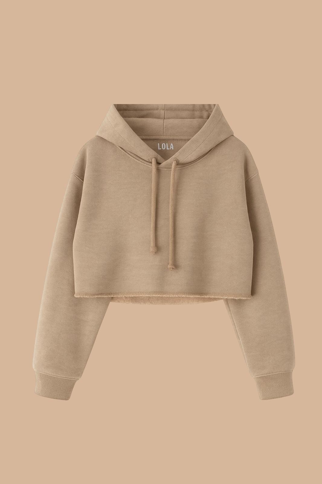 Krem Crop Sweatshirt