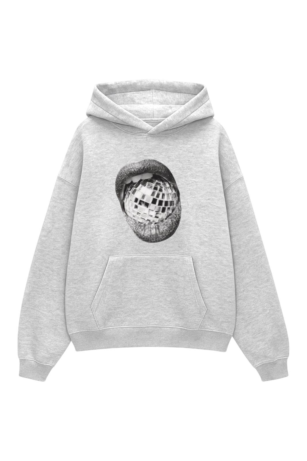 Grey Lips Disco Sweatshirt