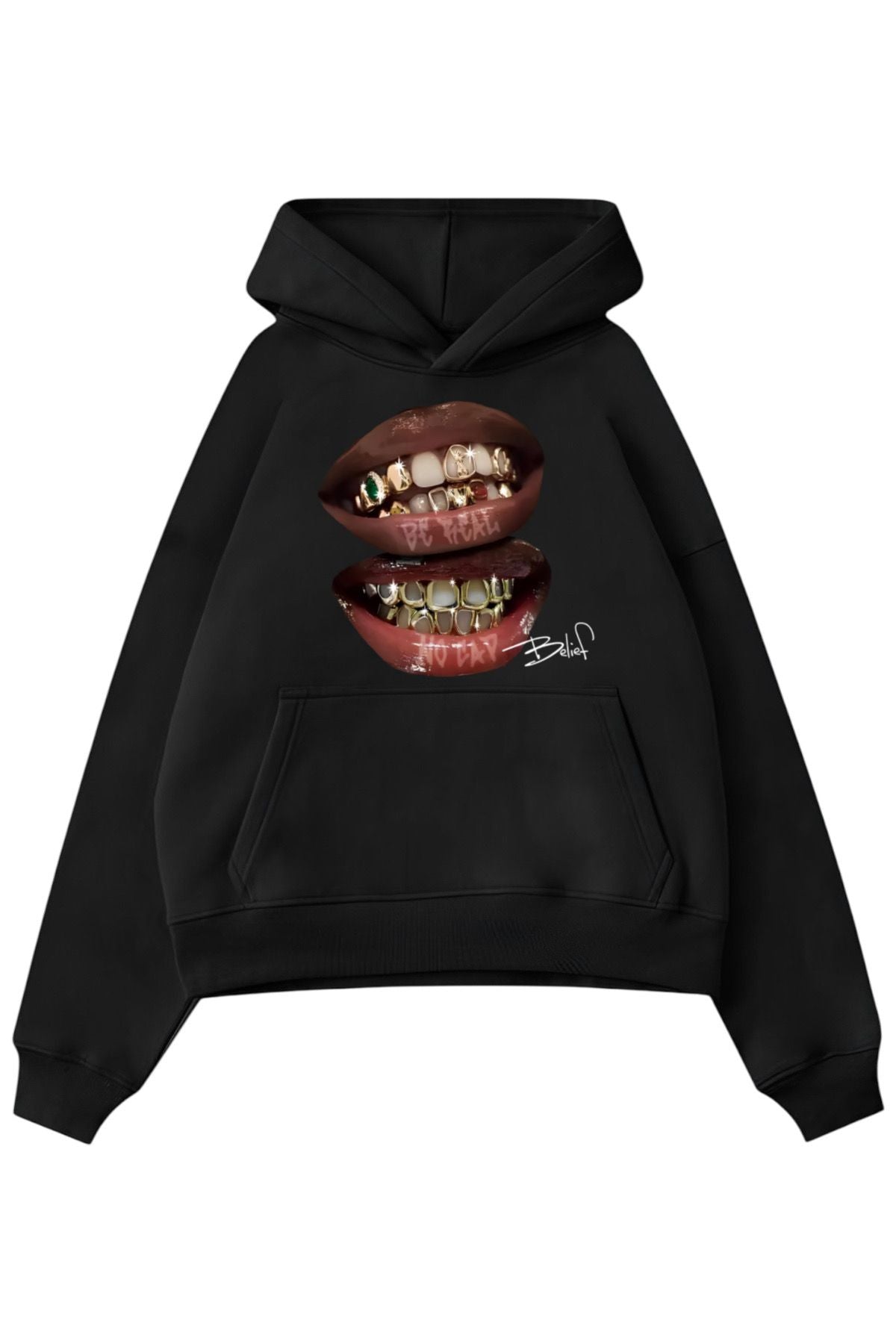 Black Colour Two Lips  Sweatshirt
