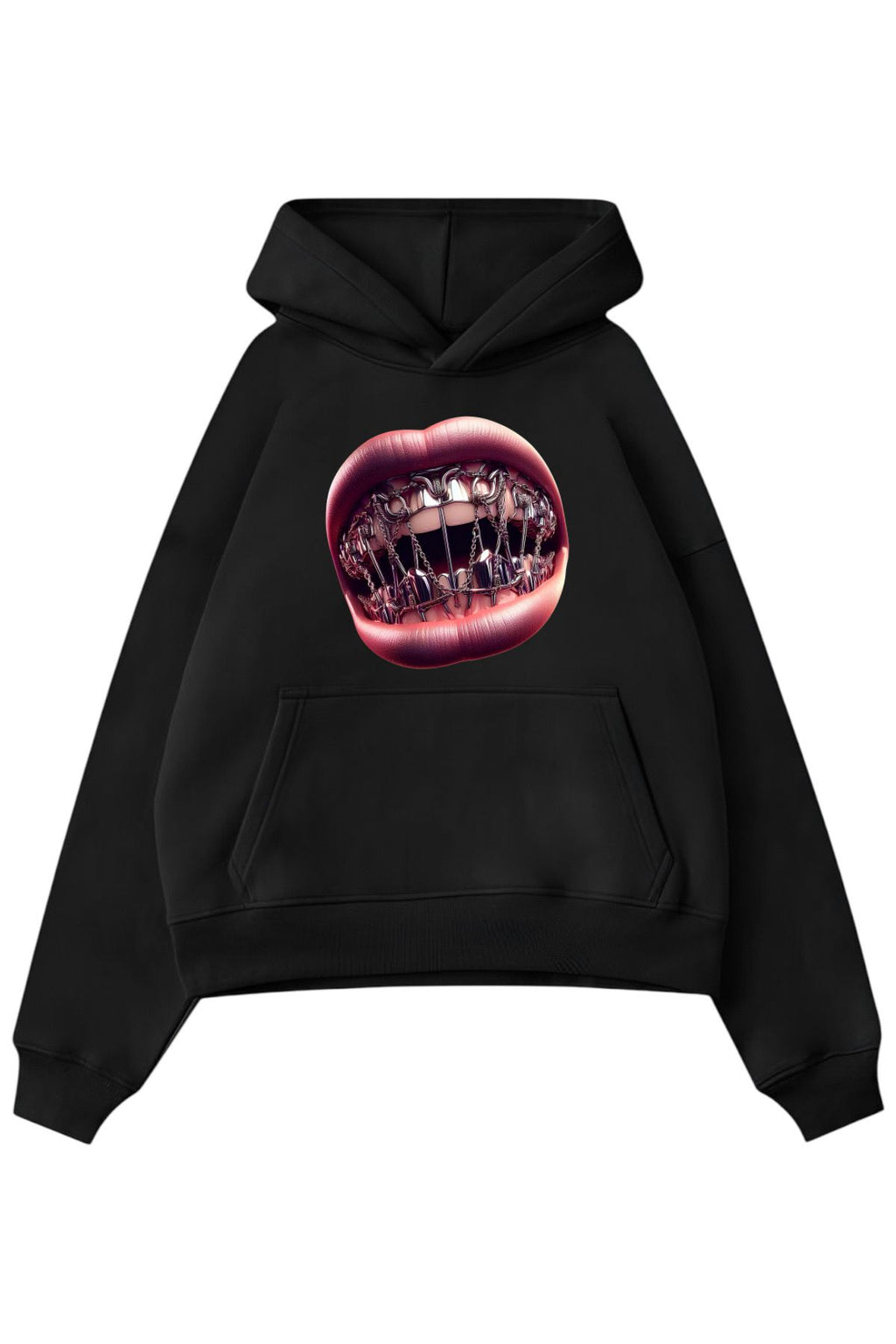 Black Red Lips Sweatshirt