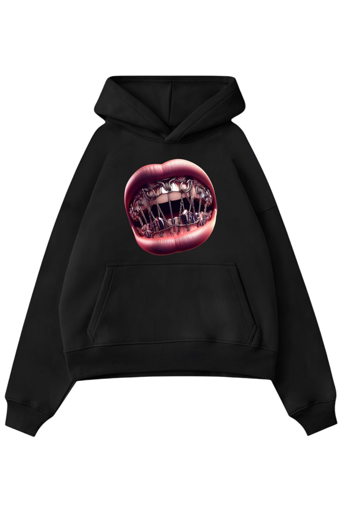 Black Red Lips Sweatshirt