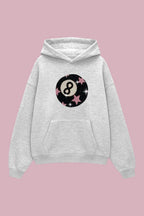 Grey Bilardo Topu Taşlı Sweatshirt