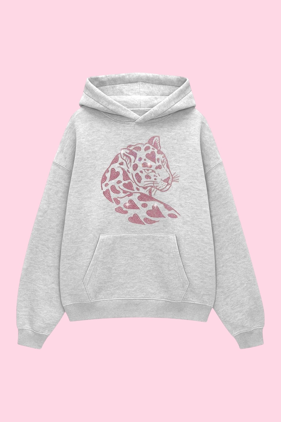 Grey Tiger Taşlı Sweatshirt