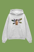 Grey Kanatlı Cat Sweatshirt