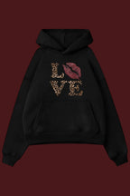 Black Love Kiss Leopard Sweatshirt