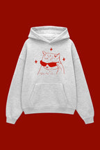 Grey Red Cat Sweatshirt