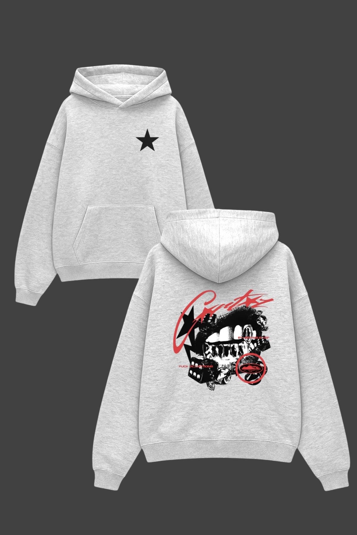 Grey Sırt Grillz Sweatshirt