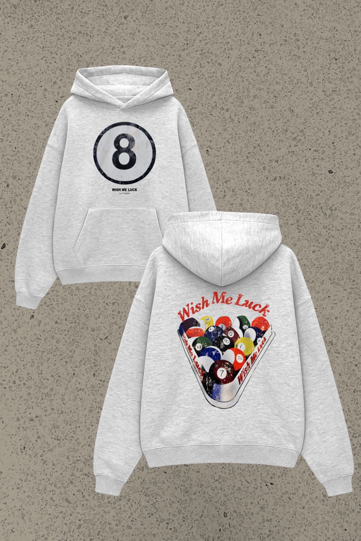 Grey Sırt Wish Me Luck Sweatshirt