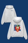 Grey Sırt Strawberry Sweatshirt