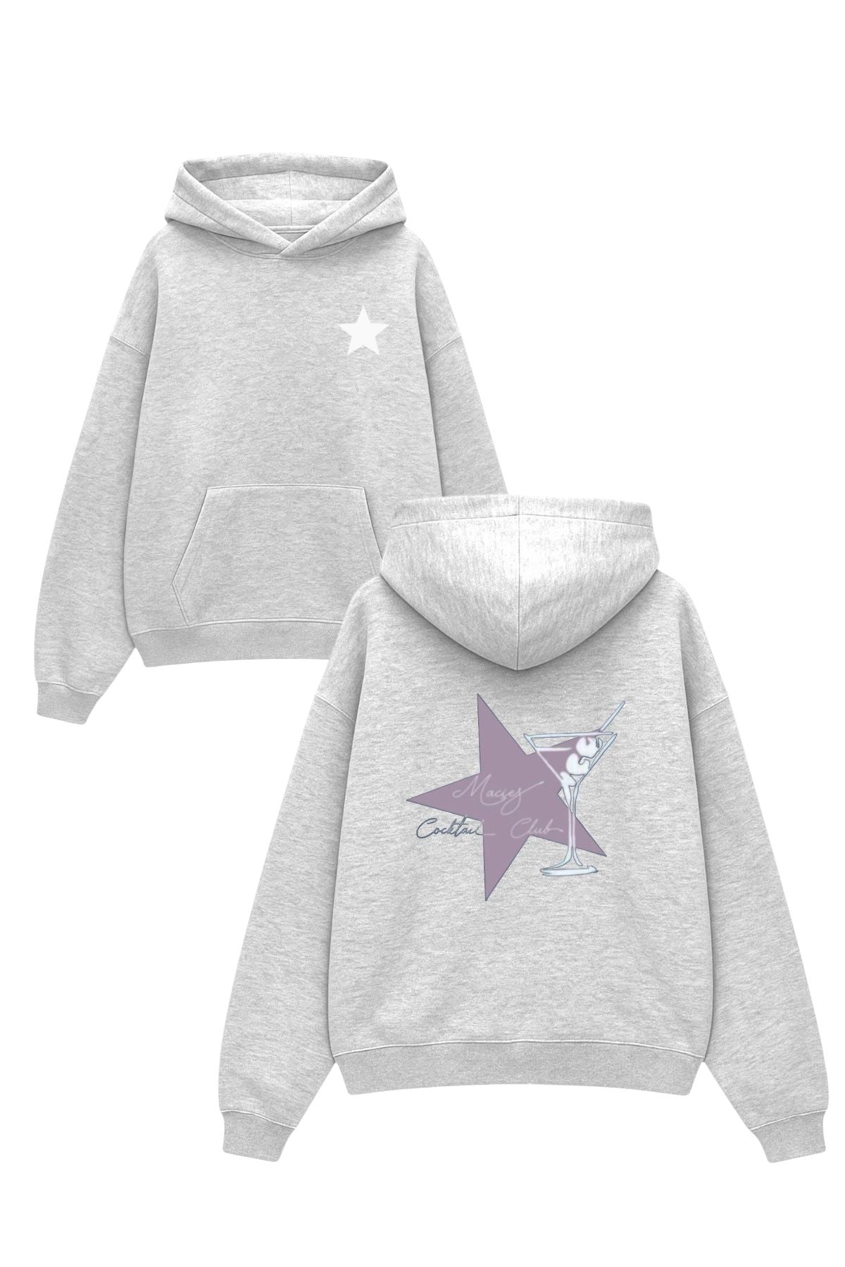 Grey Sırt Macies Club Sweatshirt