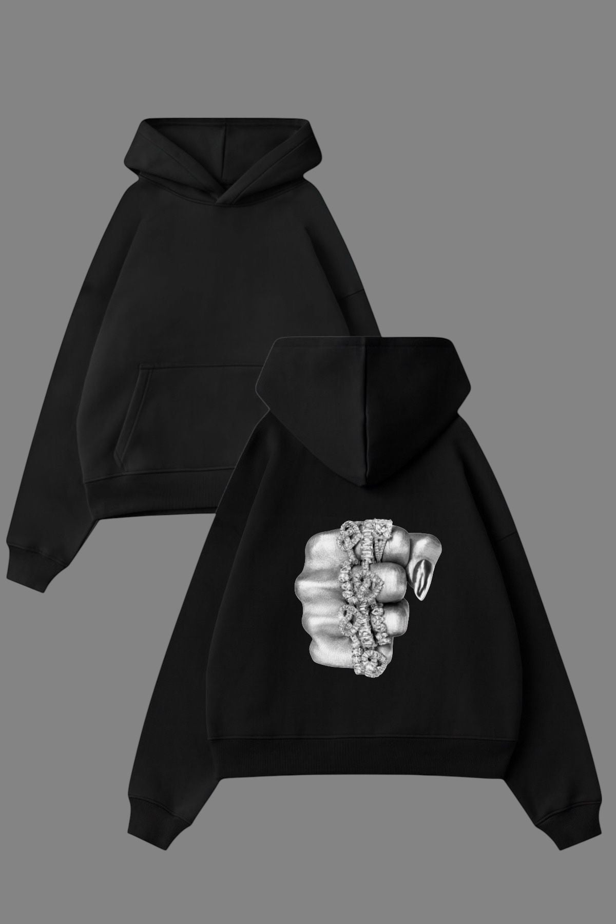 Black Sırt Diss Sweatshirt