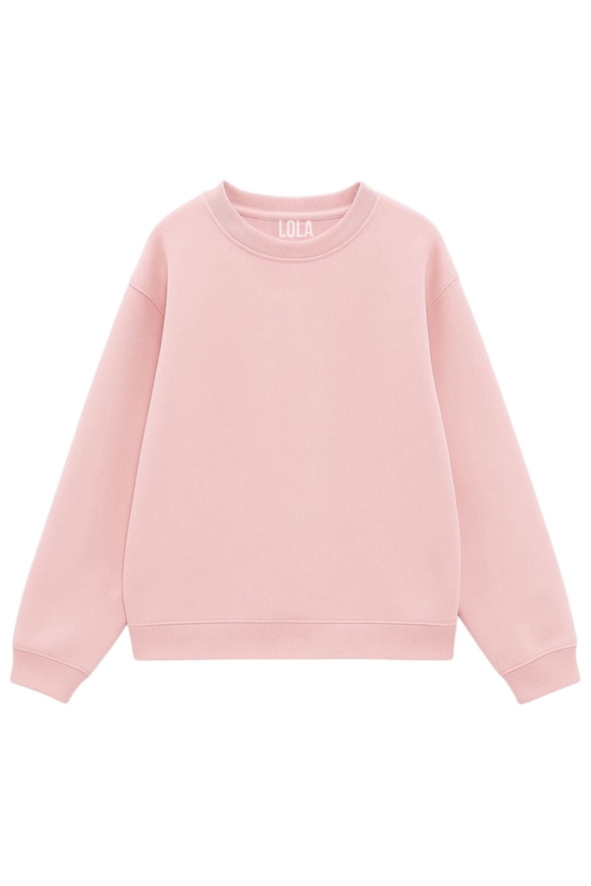 Pink Sıfır Yaka Sweatshirt
