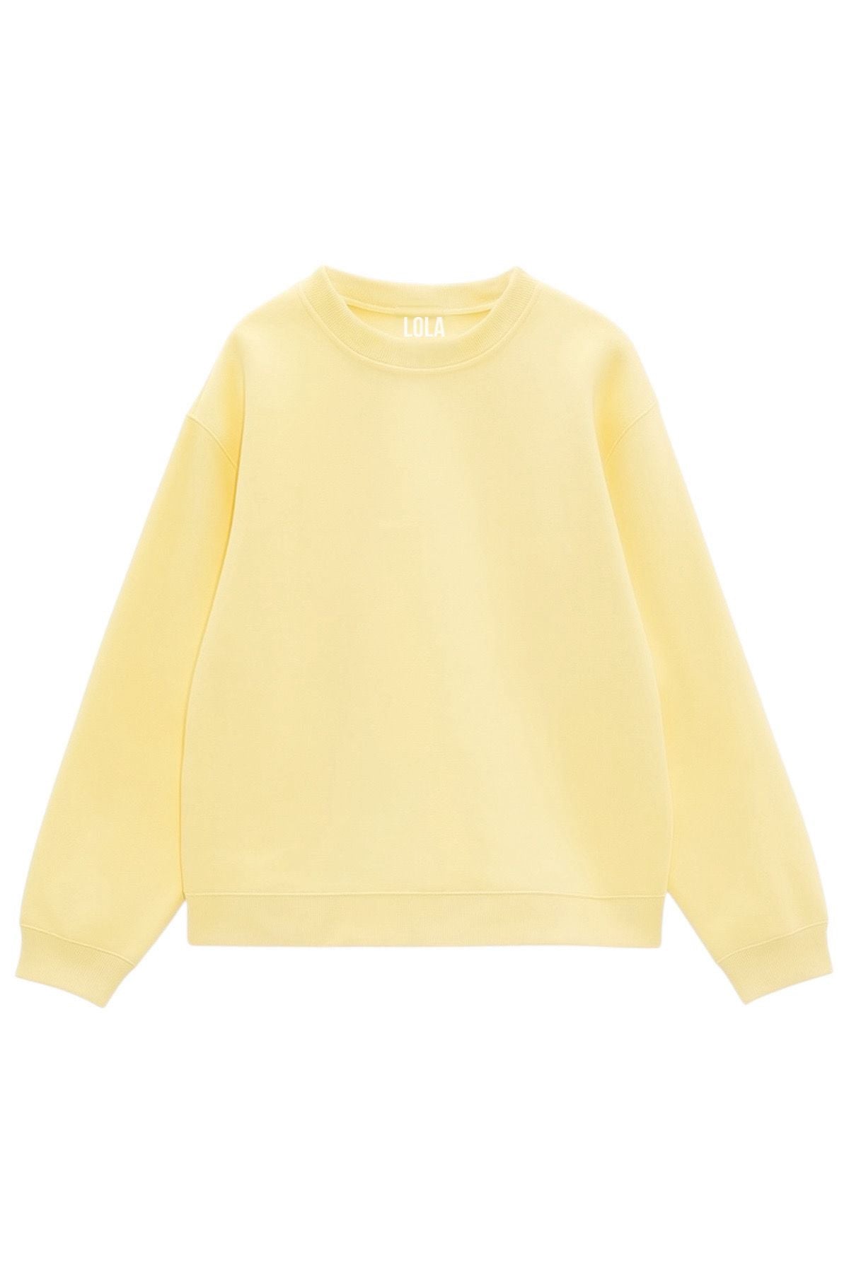 Butter Yellow Sıfır Yaka Sweatshirt