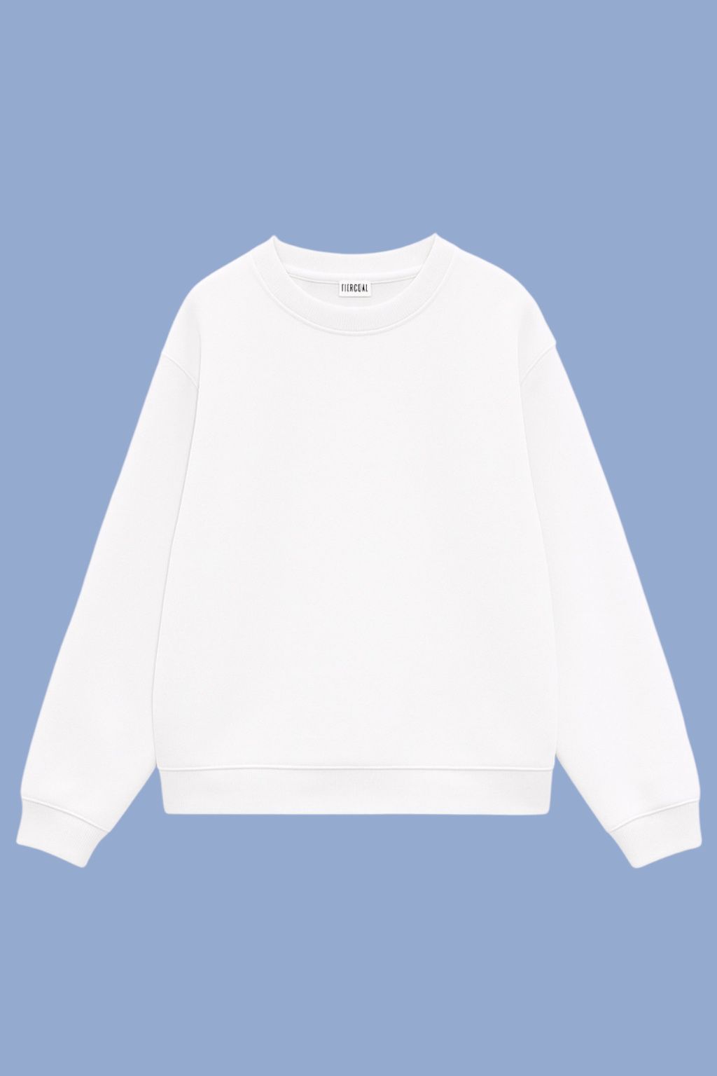 White Sıfır Yaka Sweatshirt