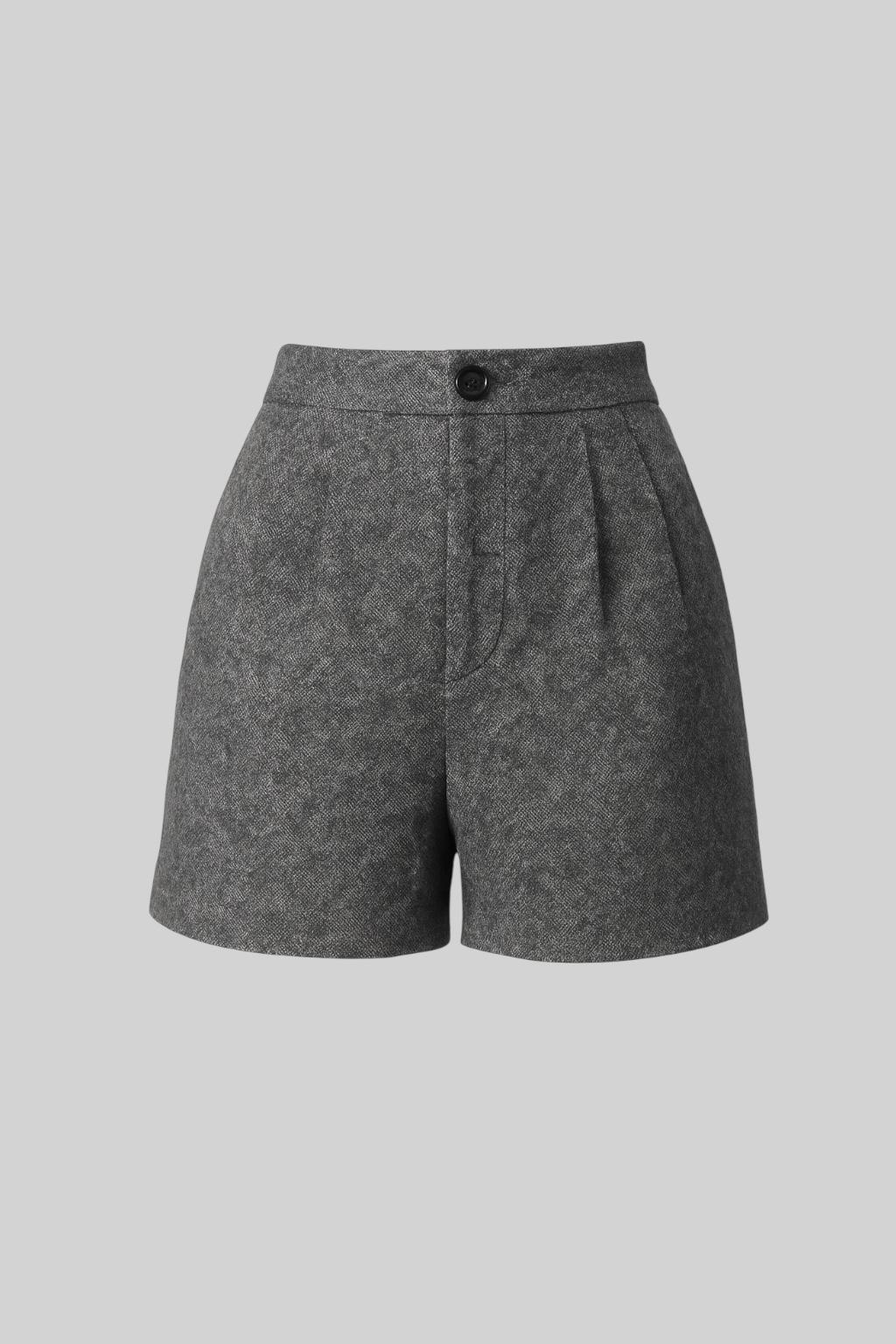 Grey Tweed Dokuma Şort