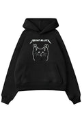 Black Meowtallıca Sweatshirt